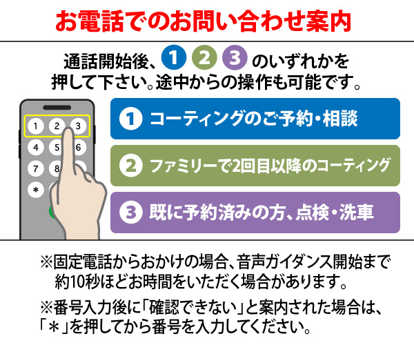 自動音声ガイダンスのご案内